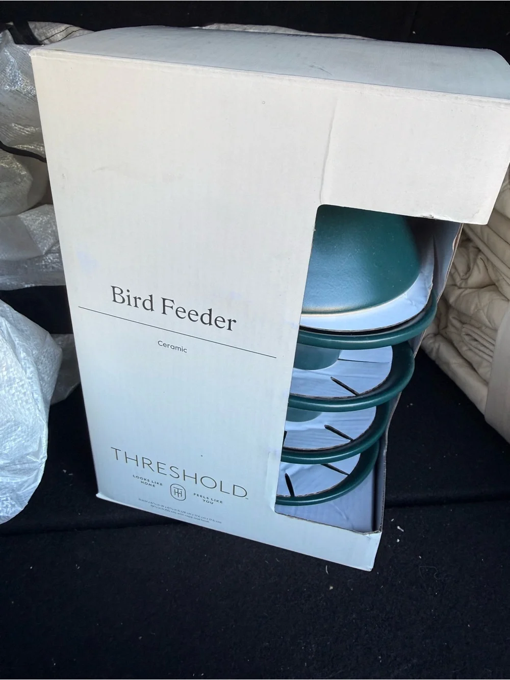 Threshold Teal Hanging Multi-Tier Bird Feeder